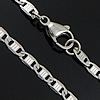 Мода нержавеющей стали ожерелье цепь, нержавеющая сталь, Маринер цепь, оригинальный цвет длина:18 дюймовый, продается Strand