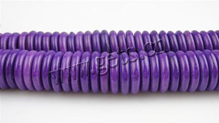 Synthetische Türkis Perlen, flache Runde, violett, 11-12mm, Bohrung:ca. 1mm, Länge:15.7 ZollInch, verkauft von Strang