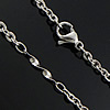 Мода нержавеющей стали ожерелье цепь, нержавеющая сталь, оригинальный цвет, 2.5mm длина:18 дюймовый, продается Strand