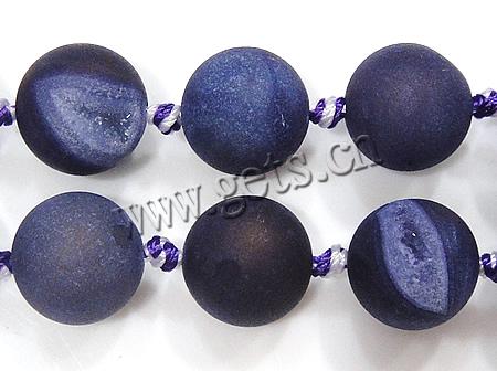 Perles agates violet naturelles, agate pourpre, Rond, Personnalisé & multiple tailles pour le choix & poudre d'étoile, Trou:Environ 1.5-2mm, Longueur:Environ 15.5 pouce, Vendu par brin