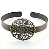 Brass Bracelet Base, antique bronze color plated, filigree & hollow 8.5mm, Inner Approx Approx 7 Inch 