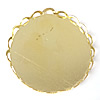 Brass Cabochon Settings, Flat Round, plated Inner Approx 25mm 