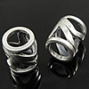 No Troll Thailand Sterling Silver European Beads, Tube, without troll & hollow & stripe Approx 4.85mm 