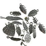 Zinc Alloy Jewelry Pendants, antique silver color plated, mixed, nickel, lead & cadmium free, 4-85mm Approx 1.5-5mm 