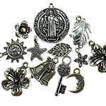 Zinc Alloy Jewelry Pendants, antique silver color plated, mixed, cadmium free, 5-61mm Approx 2-7mm 