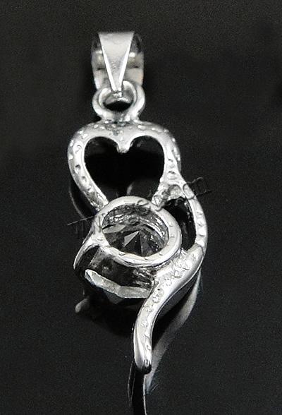 Brass Heart Pendants, plated, with rhinestone, more colors for choice, 21x7.5x4mm, Hole:Approx 4mm, 1000PCs/Bag, Sold By Bag
