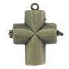 Zinc Alloy Cross Pendants, nickel, lead & cadmium free, fashion pendant for daily wear, 25x30x7mm, Hole:Approx 2MM , Sold by PC
