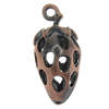 Zinc Alloy Fruit Shape Pendants, hollow strawberry charm, nickel, lead & cadmium free, 13x27mm, Hole:Approx 4MM , Sold by PC