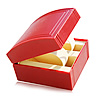 Boîte de montre en plastique, rectangle, pour le couple, rouge, Vendu par PC