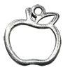 亜鉛合金フルーツ形のペンダント, 亜鉛合金, アップル, メッキ, 無色 穴:約 2mm, 500パソコン/バッグ, 売り手 バッグ