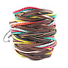 Rindsleder-Armbänder, Kuhhaut, gemischte Farben, 15mm, Länge:ca. 7 ZollInch, verkauft von Strang