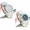 Bracelets de montre pour femmes, alliage de zinc, avec verre, Placage de couleur platine, plus de couleurs à choisir, 40mm, 20mm Environ 9 pouce, Vendu par PC