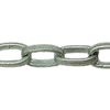 Ovale Eisenkette, Eisen, plattiert, glatt, keine, frei von Nickel, 4x6.3x1mm, 100m/Strang, verkauft von Strang