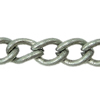 Twist ovale Einsenkette, Eisen, plattiert, keine, frei von Nickel, 3x5x0.6mm, 100m/Strang, verkauft von Strang
