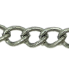 Twist ovale Einsenkette, Eisen, plattiert, keine, frei von Nickel, 2.5x3x0.6mm, 100m/Strang, verkauft von Strang