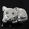 No Troll Thailand Sterling Silver European Beads, Cat, without troll Approx 4.5mm 