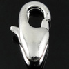 Zinklegierung Karabinerverschluss, plattiert, keine, frei von Kadmium, 10x5.5mm, Bohrung:ca. 1.5mm, 1440PCs/Tasche, verkauft von Tasche