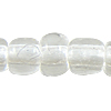 Transparent Glass Seed Beads, Slightly Round & translucent, white 