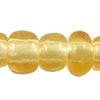 Transparent Glass Seed Beads, Slightly Round & translucent, yellow 