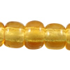 Transparent Glass Seed Beads, Slightly Round & translucent, orange 