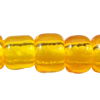 Transparent Glass Seed Beads, Slightly Round yellow 
