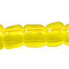 Transparent Glass Seed Beads, Slightly Round yellow 