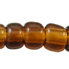Transparent Glass Seed Beads, Slightly Round brown 
