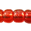 Rocalla Chapada en Plata, Rocallas de vidrio, Ligeramente redondo, plata alineado, más tamaños para la opción, Rojo, Vendido por Bolsa