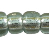 Silbereinzug Glas Rocailles, Glas-Rocailles, rund, Weitere Größen für Wahl, grau, verkauft von Tasche
