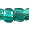 Silver Lined Glass Seed Beads, Round, silver-lined green 