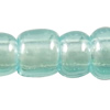 Perles de verre transparents, perles de rocaille en verre, Irrégulière, huilé, translucide, blue ciel, Vendu par sac
