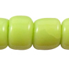 Perles en verre rocaille opaque, perles de rocaille en verre, Légèrement rond, multiple tailles pour le choix, vert, Vendu par sac
