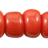 Opaque Glass Seed Beads, Slightly Round red 