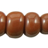 Perles en verre rocaille opaque, perles de rocaille en verre, Légèrement rond, multiple tailles pour le choix, brun, Vendu par sac