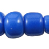 Perles en verre rocaille opaque, perles de rocaille en verre, Légèrement rond, multiple tailles pour le choix, bleu, Vendu par sac