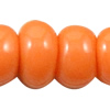 Perles en verre rocaille opaque, perles de rocaille en verre, Légèrement rond, multiple tailles pour le choix, orange, Vendu par sac