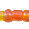 Transparent Rainbow Glass Seed Beads, irregular, translucent, orange 