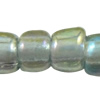 Perles de verre transparent arc-en-ciel, perles de rocaille en verre, Irrégulière, coloré, translucide, gris, Vendu par sac