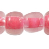 Color Lined Glass Seed Beads, Slightly Round, color-lined pink 