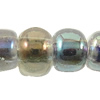 Perles de verre transparent arc-en-ciel, perles de rocaille en verre, Irrégulière, coloré, translucide, violet, Vendu par sac
