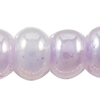 Ceylon Round Glass Seed Beads, Slightly Round light purple 