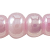 Ceylon Round Glass Seed Beads, Slightly Round pink 
