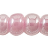 Ceylon Round Glass Seed Beads, Slightly Round pink 
