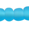 Perles de verre en couleurs Givré , perles de rocaille en verre, Légèrement rond, multiple tailles pour le choix, bleu, Vendu par sac
