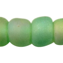 Frosted AB Colors Glass Seed Beads, Slightly Round green 