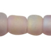 Frosted AB Colors Glass Seed Beads, Slightly Round pink 