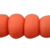 Matte Glass Seed Beads, Slightly Round red 