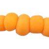Perles de verre en couleurs Givré , perles de rocaille en verre, Rond, multiple tailles pour le choix, orange, Vendu par sac