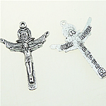 Zinc Alloy Cross Pendants, Angel Wing Cross, plated Approx 1mm, Approx 