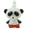 Tier Murano Anhänger, Lampwork, Panda, keine, 18x18x16mm, Bohrung:ca. 2.5mm, verkauft von PC
